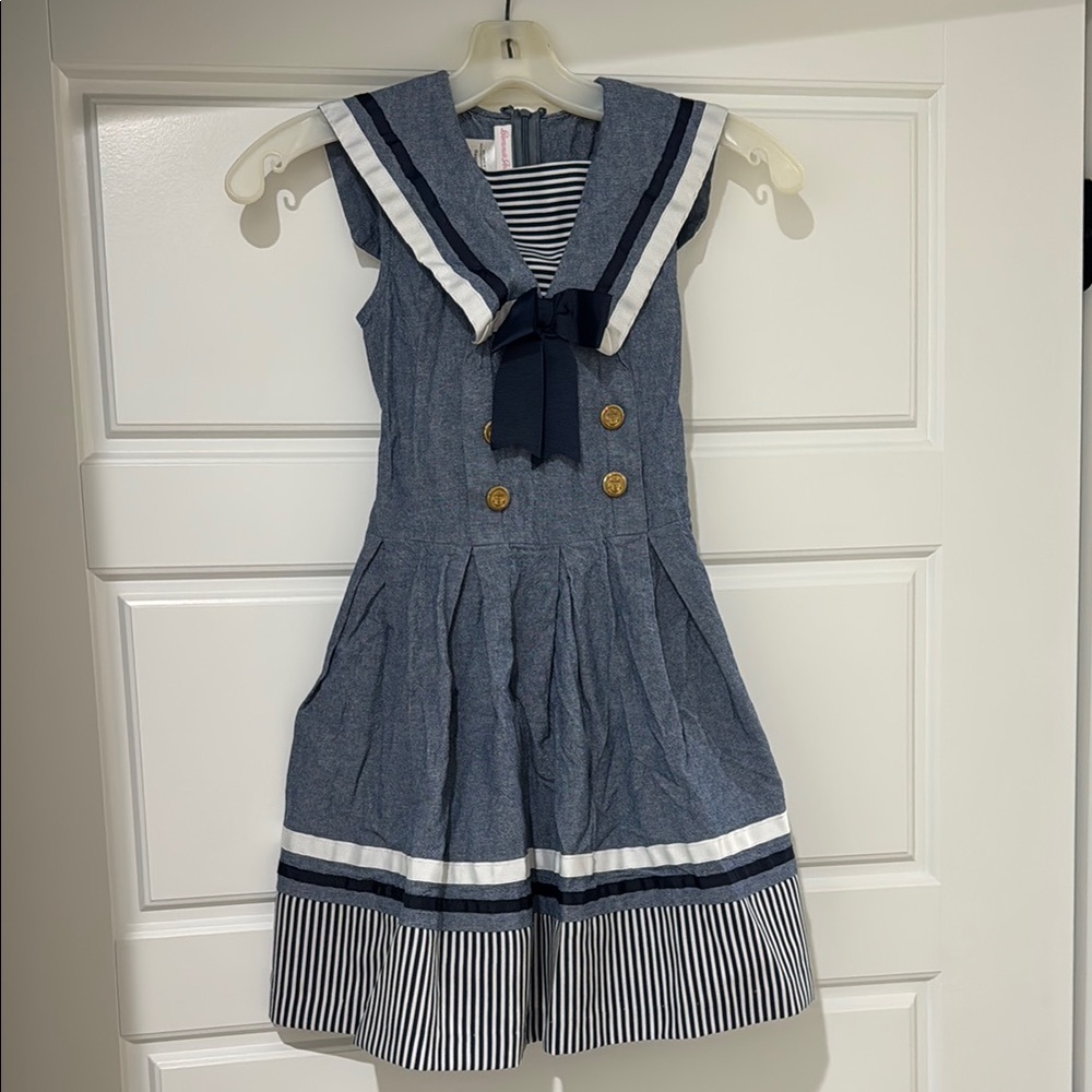 Bonnie Jean Blue Sailor Collar Sundress